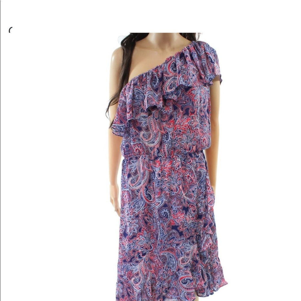 Parker Paisley Dress Size Small Blue Red